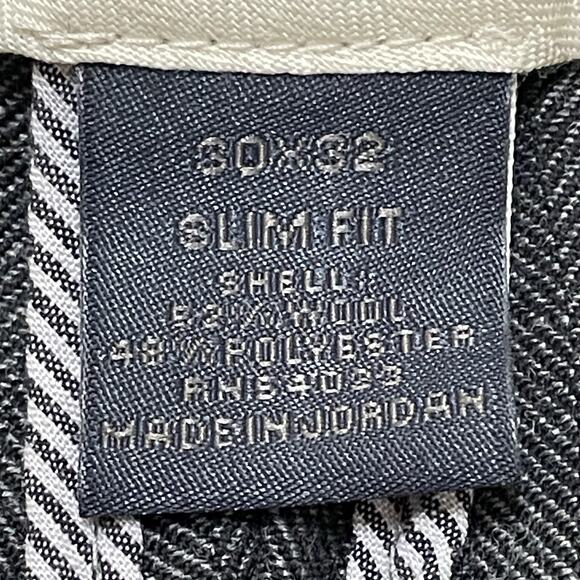 Gap SLIM FIT WOOL BLEND TROUSER PANTS Men’s Size 30x32 Gray Herringbone NEW - Picture 9 of 12